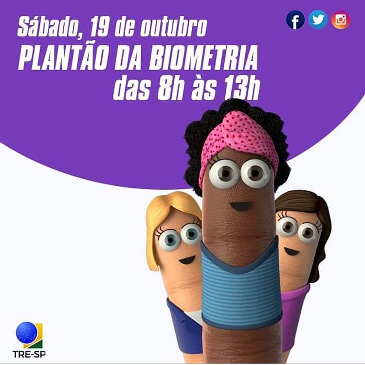 PLANTÃO DA BIOMETRIA NESTE SÁBADO (19)